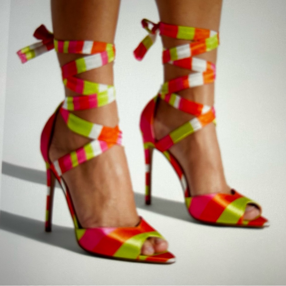 Shoe Dazzle Ladies Multi Color Dress Sandals
